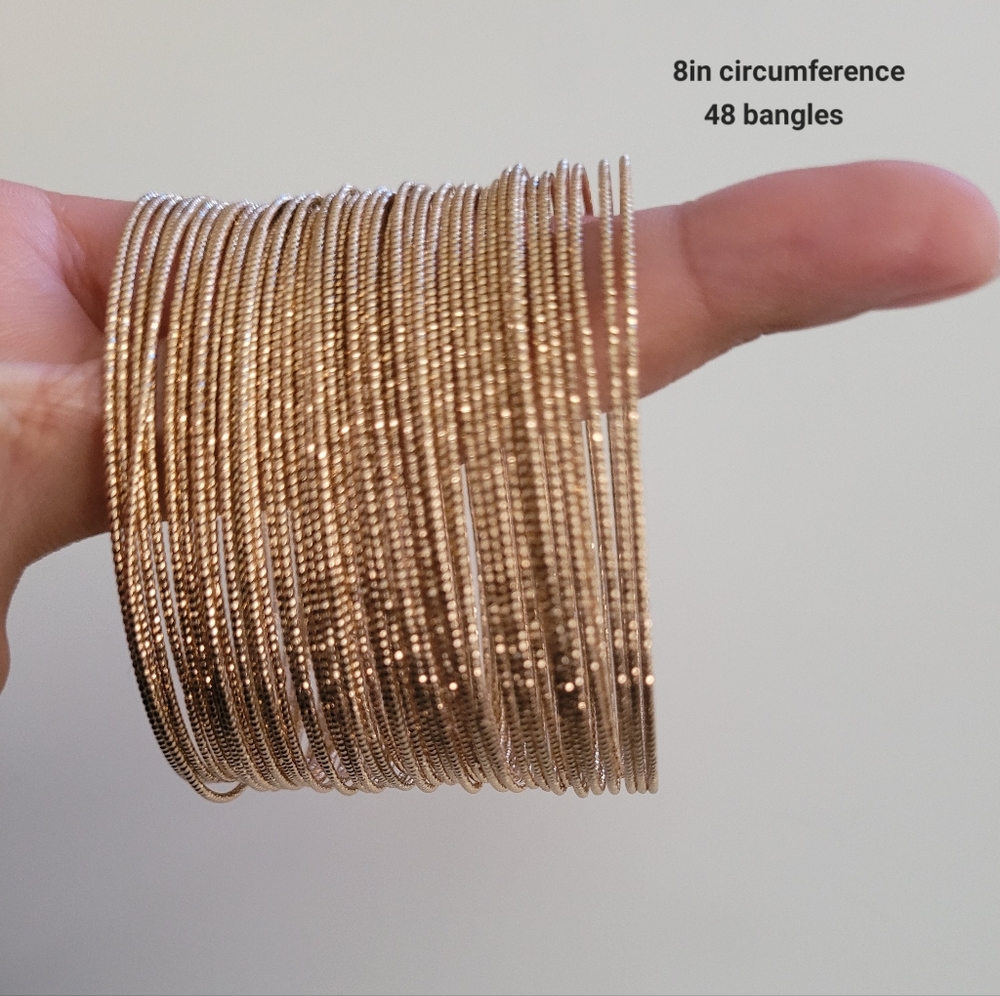 NEW - Gold bangles - Picture 3 of 5
